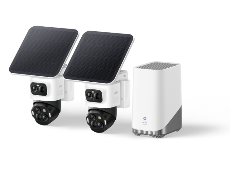 La cámara de seguridad Anker eufyCam S4 está disponible en un paquete de dos cámaras con la HomeBase S380. (Fuente de la imagen: Anker)