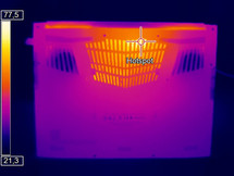 Temperaturas de la superficie de la carcasa inferior a plena carga con Optris PI 640