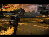 La Witcher 3 funcionando en macOS 26 Tahoe mediante Crossover y Game Porting Toolkit 3.0 en un MacBook Pro M1 Max. (Fuente de la imagen: Blendlogic Tech en YouTube)