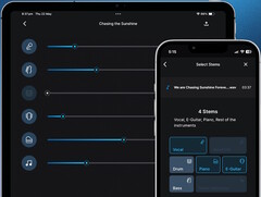 Gaudio Studio para smartphones puede volver a separar la música en pistas individuales de voces e instrumentos. (Fuente de la imagen: Gaudio Lab)