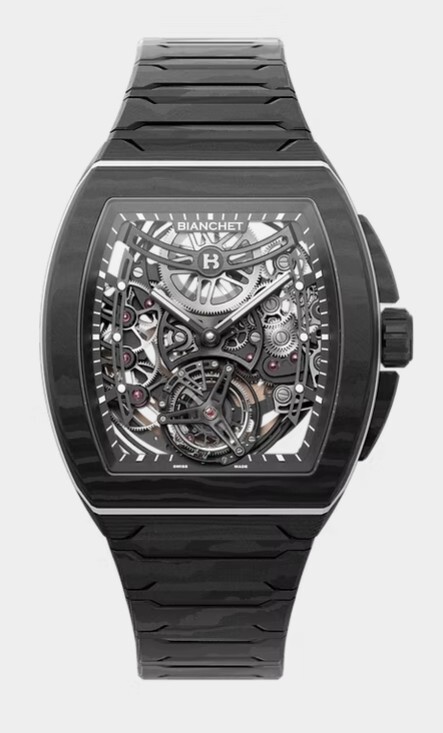 Bianchet B 1.618 UltraFino Carbon con intrincado movimiento tourbillon y caja monobloque de carbono (Fuente de la imagen: Página web oficial de Bianchet)