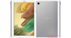 Galaxy Tab A7 Lite renders: ahora en plata. (Fuente: Voz)