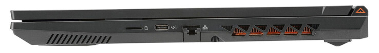 Derecha: Lector de tarjetas microSD, USB 3.2 Gen 2 (USB-C), Gigabit Ethernet