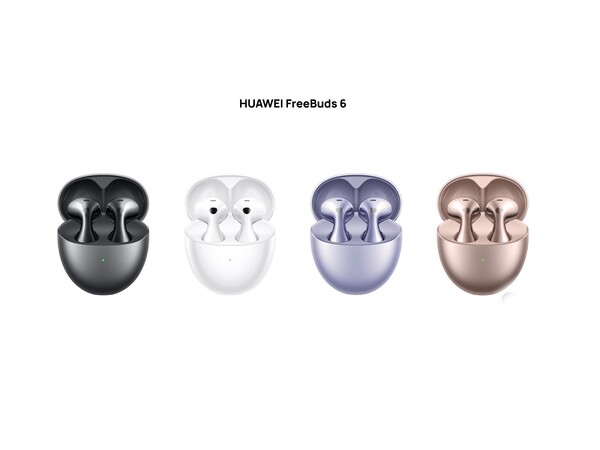 Los Huawei FreeBuds 6 están disponibles para su compra en cuatro colores. (Fuente de la imagen: Huawei)
