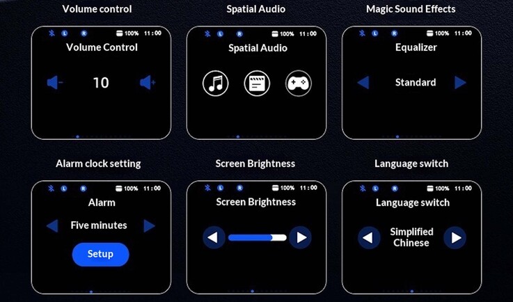 Se pueden realizar varios ajustes directamente en la pantalla