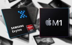 El próximo chip móvil Samsung Exynos con tecnología gráfica de AMD se enfrentará a Apple&#039;s M1 Silicon. (Fuente de la imagen: Apple/Time/ArsTechnica - editado)