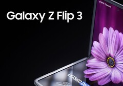 Un render de cómo podría ser el Galaxy Z Flip3, según LetsGoDigital. (Fuente de la imagen: LetsGoDigital)