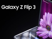 Un render de cómo podría ser el Galaxy Z Flip3, según LetsGoDigital. (Fuente de la imagen: LetsGoDigital)