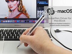 El controlador SonarPen convierte el touchpad de un MacBook en una tableta de dibujo que funciona con un lápiz SonarPen. (Fuente de la imagen: SonarPen)
