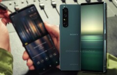 El Sony Xperia 1 IV podría tener un aspecto muy similar al de su predecesor, el Xperia 1 III. (Fuente de la imagen: Sony/@OnLeaks/Giznext - editado)