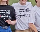 Empleados despedidos de Rockstar lucen camisetas en apoyo a su batalla legal.