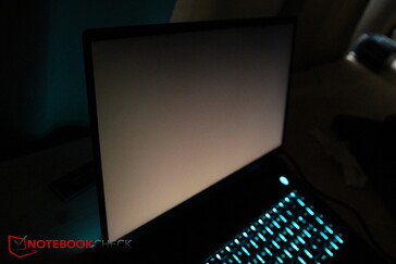 La pantalla tiene una fuerte luminancia de fondo incluso con una imagen de pantalla negra