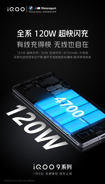 los últimos teasers de iQOO confirman las especificaciones de carga del 9 Pro. (Fuente: iQOO vía Weibo)