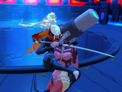 Furi tiene un estilo artístico único, pero por encima de eso, el juego ha recibido muchos elogios por su banda sonora cargada de sintetizadores. (Fuente de la imagen: Steam)