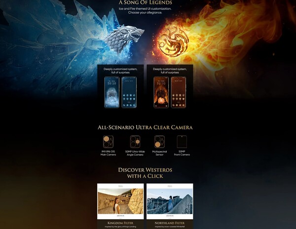 El Realme 15 Pro Game of Thrones Edition vendrá precargado con temas personalizados y cámaras inspiradas en Juego de Tronos. (Fuente de la imagen: Realme)