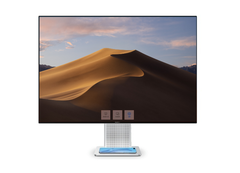 Estos primeros renders del Huawei MateView muestran un monitor 3:2 con biseles delgados y un cargador inalámbrico incorporado. (Imagen: Weibo - editado)