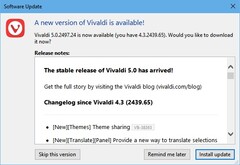 Vivaldi 5.0 ya está disponible (Fuente: Propia)