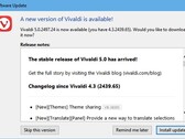 Vivaldi 5.0 ya está disponible (Fuente: Propia)