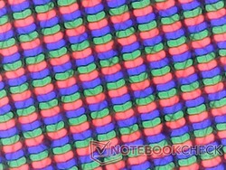 Subpíxeles RGB nítidos sin problemas de granulado por la superposición brillante