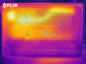 Mapa de calor en funcionamiento de reposo - abajo