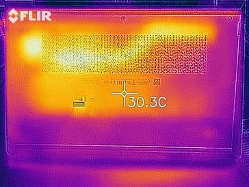 Mapa de calor en funcionamiento de reposo - abajo