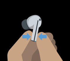 Un rumoreado dibujo oficial de los Galaxy Buds3 Pro. (Fuente de la imagen: Android Authority)