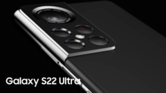 Un nuevo render de Galaxy S22 Ultra. (Fuente: LetsGoDigital)
