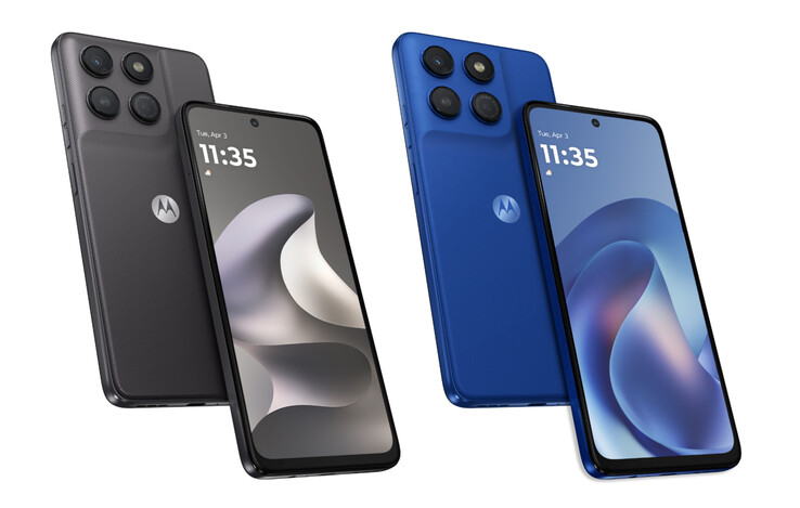 El Moto G37 Power en dos de sus cuatro colores de lanzamiento.