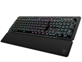 Teclado mecánico para videojuegos Turtle Beach Vulcan II XP Air con su reposamuñecas blando desmontable.