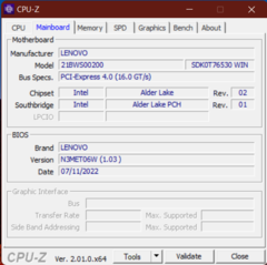 Placa base CPU-Z