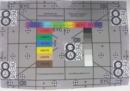 Photographed reference card