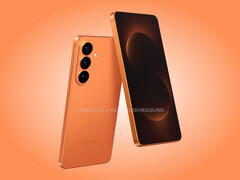 El Galaxy S26 Plus en un llamativo colorway naranja. (Fuente de la imagen: Android Headlines & OnLeaks)