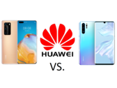 ¿Qué tan grandes son las diferencias entre el Huawei P40 Pro (izquierda) y el Huawei P30 Pro (derecha)?