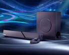 La barra de sonido para juegos ROG Gjallar incluye un subwoofer inalámbrico y un centro de control.