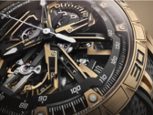 El cronógrafo Roger Dubuis Excalibur Spider Flyback (en la imagen) tiene una corona de oro rosa con un anillo lacado que sigue toda la combinación de colores. (Fuente de las imágenes: Roger Dubuis)