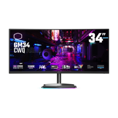 Cooler Master lanza los monitores curvos para juegos GM27-CFX y GM34-CWQ, cada uno con una cobertura DCI-P3 del 98% (Fuente: Cooler Master)