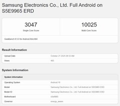 Puntuaciones actualizadas del Exynos 2600 en Geekbench (Fuente: Geekbench)