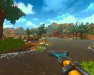 En Fresh Start Cleaning Simulator, los jugadores utilizan un dispositivo que combina una hidrolimpiadora y una aspiradora para limpiar la naturaleza de todo tipo de residuos.