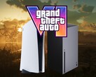 El logotipo de GTA 6 aparece sobre las consolas PS5 y Xbox