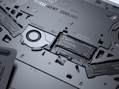 Actualización de memoria DDR5 mostrada en un portátil para juegos (Fuente de la imagen: Asus con modificaciones)