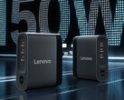 El cargador rápido de 150 W cuenta con tres puertos USB-C. En la imagen: una representación promocional que muestra el diseño del adaptador.