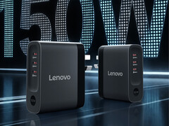 El cargador rápido de 150 W cuenta con tres puertos USB-C. En la imagen: una representación promocional que muestra el diseño del adaptador.