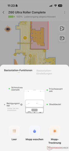 Menú de la estación