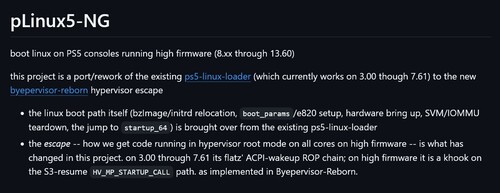 Se muestra la actualización de pLinux5-NG en Github