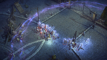 Una imagen que muestra una batalla en Pathfinder: Kingmaker — Enhanced Plus Edition.