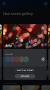 'Jolly' es una de las escenas de Philips Hue Winter Holidays. (Fuente de la imagen: captura de pantalla de la aplicación Philips Hue)