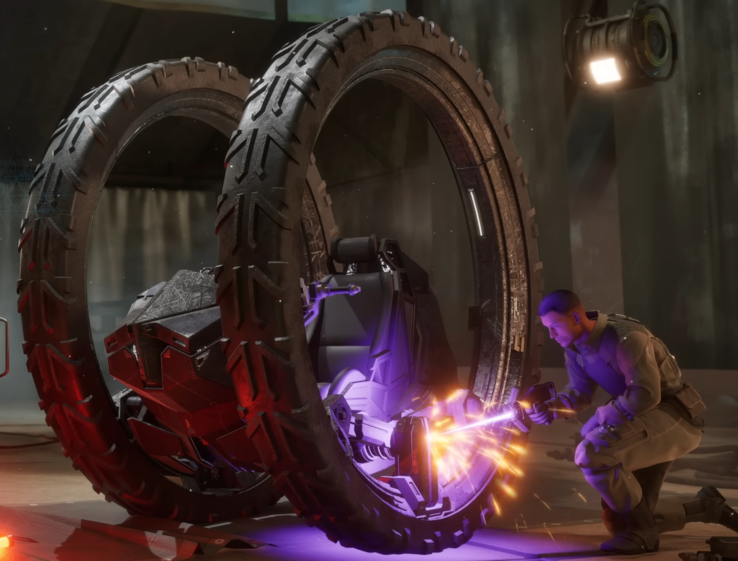 El nuevo vehículo Treadwheel ofrece otra forma atractiva de atravesar las dunas por tierra. (Fuente de la imagen: Funcom Youtube)