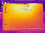 Temperatura inactiva en la parte inferior