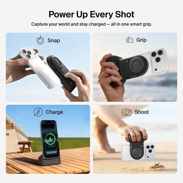 La empuñadura también puede utilizarse como soporte (Fuente de la imagen: Belkin)