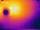 imagen térmica de temperaturas superficiales durante test de estrés - inferior